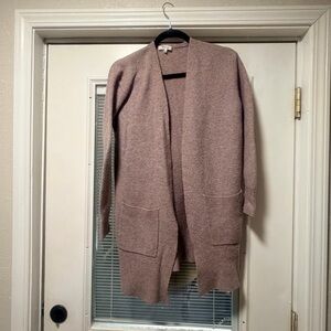 Madewell Soft Pink Open-Front Cardigan
